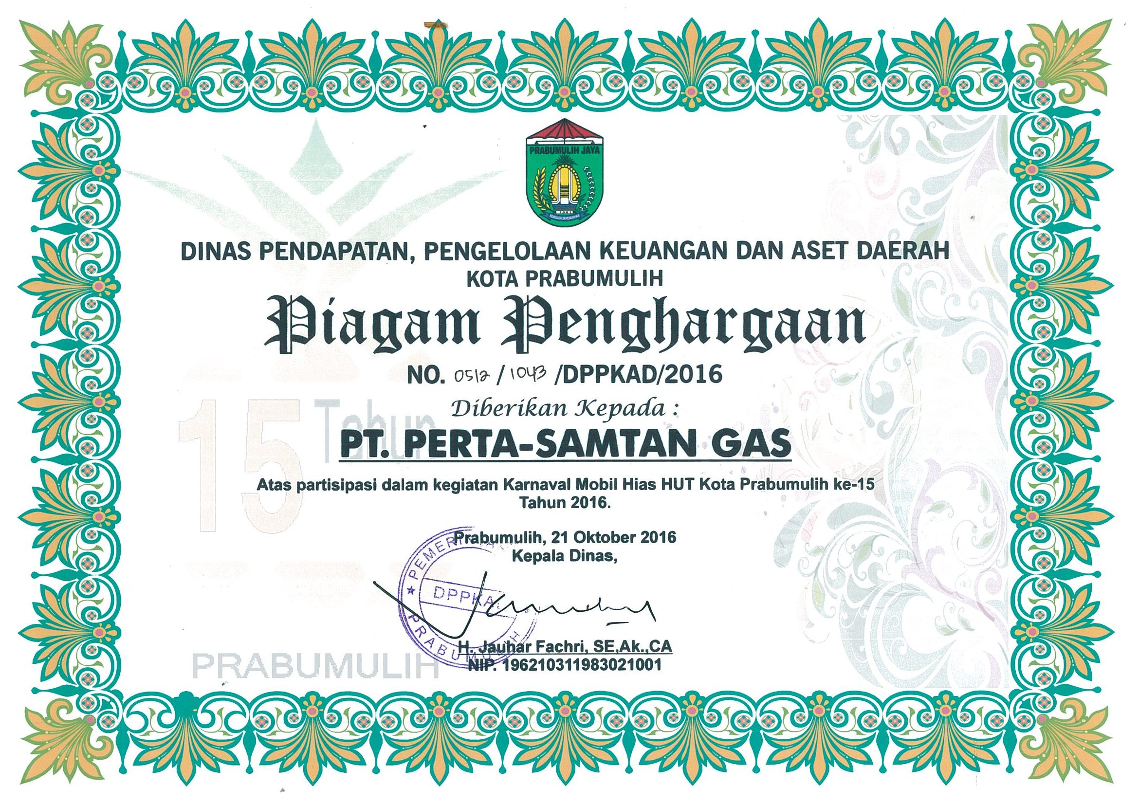 DPPKAD Award