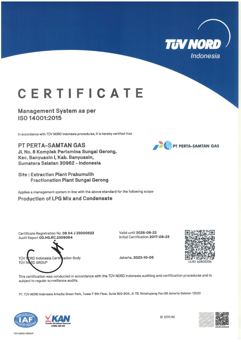 Sertifikat ISO 14001-2015